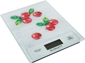 Кухонные весы SCARLETT Весы кухонные электронные  SC-KS57P41 макс.вес:5кг рисунок/брусника