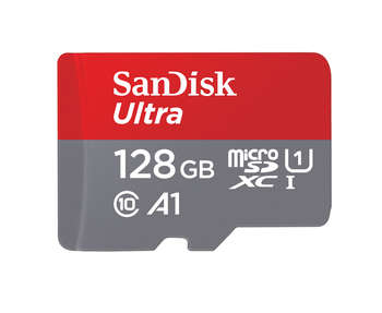 Карта памяти SanDisk Ultra microSDXC 128GB + SD Adapter 100MB/s A1 Class 10 UHS-I - Imaging Packaging SDSQUAR-128G-GN6IA