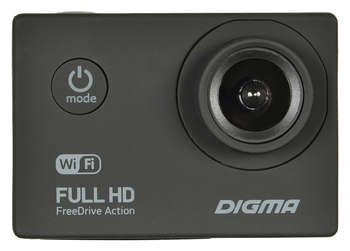 Автомобильный видеорегистратор Digma Видеорегистратор FreeDrive Action Full HD WiFi черный 1.2Mpix 1080x1920 1080p 150гр. GeneralPlus 4247