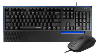 Комплект (клавиатура+мышь) Rapoo NX2000 клав:черный мышь:черный USB (19163)