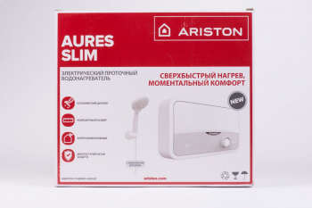 Водонагреватель проточный ARISTON Aures S 3.5 SH PL 3.5кВт электрический настенный/серебристый 3520016