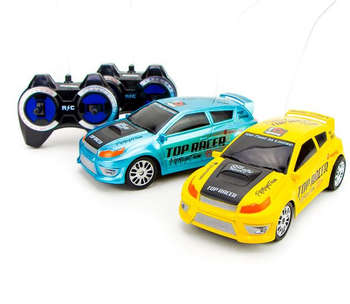 Радиоуправляемая модель PILOTAGE Машина радиоуправляемая Top Racer №4 пластик желтый/голубой