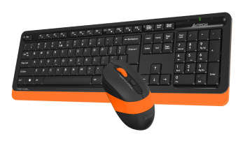 Комплект (клавиатура+мышь) FG1010 клав:оранжевый мышь:оранжевый USB беспроводная (FG1010 ORANGE)