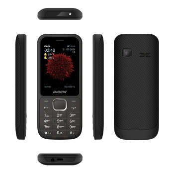 Сотовый телефон Digma Мобильный телефон C240 Linx 32Mb черный моноблок 2Sim 2.4" 240x320 0.08Mpix GSM900/1800 FM microSD max16Gb