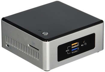 Компьютер, рабочая станция iRU NUC 111 Cel N3050 (1.6)/4Gb/SSD120Gb/HDG/CR/Free DOS/GbitEth/WiFi/BT/65W/черный/серебристый (1164183)