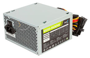 Блок питания AeroCool ATX 500W ECO-500 120mm fan 2xSATA RTL