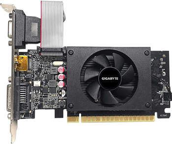 Видеокарта Gigabyte GV-N710D5-2GIL nVidia GeForce GT 710 2048Mb 64bit GDDR5 954/5010 DVIx1/HDMIx1/CRTx1/HDCP Ret low profile