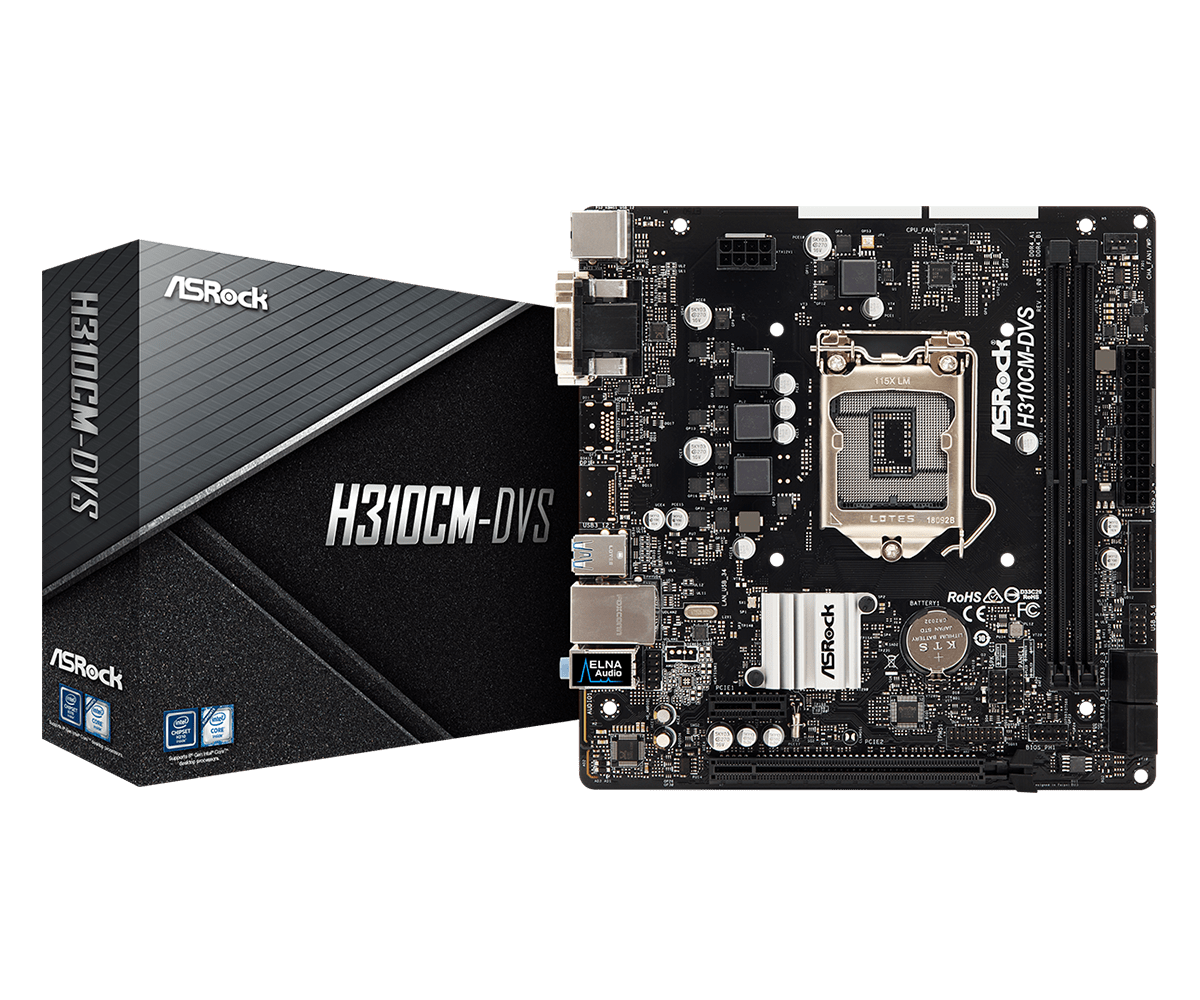 Материнская плата ASRock H310CM-DVS, LGA1151, Intel H310, mATX, BOX  H310CM-DVS – купить в Санкт-Петербурге и ЛО c гарантией производителя, по  лучшей цене, самовывоз или доставкой курьером. Доставка ТК по России. |  Магазин