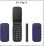 Сотовый телефон F+ Flip3 Black, 2.8'' 240х320, 32MB RAM, 32MB, up to 32GB flash, 0,3Mpix, 2 Sim, BT v3.0, Micro-USB, 1000mAh, 115g, 106,5 ммx55,5 ммx15,5 мм Flip3 Black