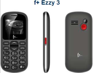 Сотовый телефон F+ Ezzy3 Black, 1.77'' 160x128, 32MB RAM, 32MB, up to 16GB flash, 0.08Mpix, 2 Sim, BT v2.1, Micro-USB, 800mAh, 77g, 118,2 ммx55,5 ммx14,7 мм Ezzy3 Black