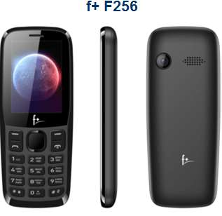 Сотовый телефон F+ F256 Black, 2.4'' 240х320, 32MB RAM, 32MB, up to 32GB flash, 0.08Mpix, 2 Sim, BT v2.1, Micro-USB, 1000mAh, 75g, 125,8 ммx53 ммx12,5 мм F256 Black