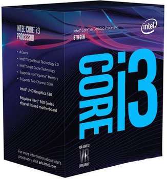 Процессор Intel CORE I3-9100 S1151 BOX 6M 3.6G BX80684I39100SRCZV