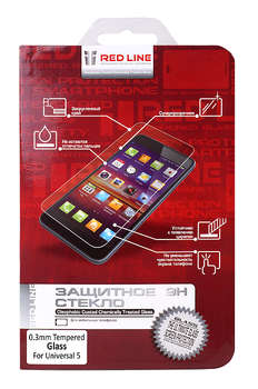 Аксессуар для смартфона REDLINE Защитное стекло для экрана  для смартфонов 5" 1шт.
