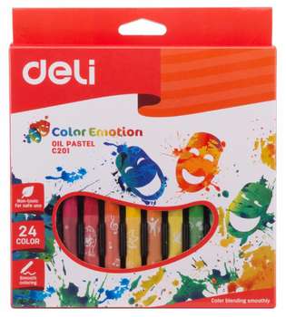 Школьная канцелярия  DELI EC20120 Color Emotion шестигранные 24цв. картон.кор./европод.
