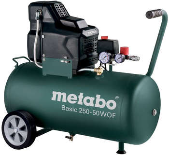 Компрессор пневматический Metabo Basic 250-50 W OF безмасляный 120л/мин 50л 1.5Вт (601535000)