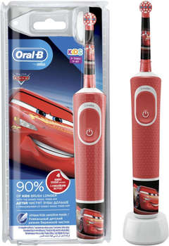 Зубная щетка Oral-B электрическая Kids Cars красный/белый