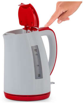 Чайник POLARIS электрический PWK 1790СL 1.7л. 2200Вт белый/красный