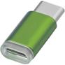 Кабель Greenconnect USB Type C на micro USB 2.0, M/F зелёный