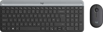 Комплект (клавиатура+мышь) Logitech MK470 GRAPHITE клав:черный/серый мышь:черный USB беспроводная slim 920-009206