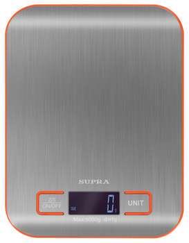 Кухонные весы SUPRA BSS-4076N макс.вес:5кг стальной 13084