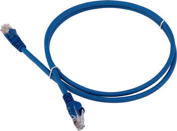 Патч-корд LANMASTER LAN-PC45/U5E-5.0-BL UTP RJ-45 вил.-вилка RJ-45 кат.5E 5м синий LSZH