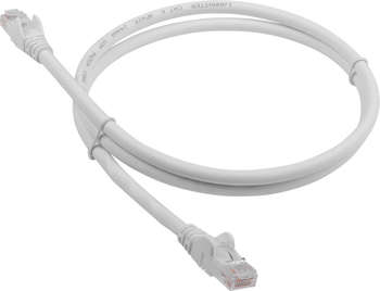 Патч-корд LANMASTER LAN-PC45/U6-2.0-WH UTP RJ-45 вил.-вилка RJ-45 кат.6 2м белый LSZH