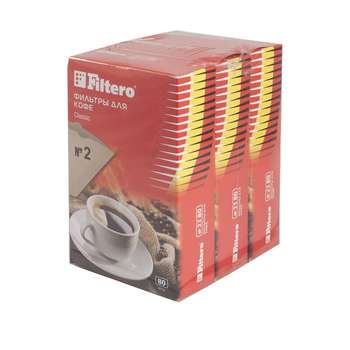 Аксессуары для кофеварок FILTERO Фильтры для кофе для кофеварок  №2 коричневый 1x2