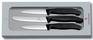 Нож кухонный VICTORINOX Swiss Classic Paring компл.:3шт черный подар.коробка 6.7113.3G
