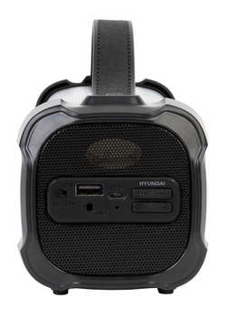 Портативная акустика HYUNDAI H-PAC400 черный 12W 1.0 BT/3.5Jack/USB 10м 1500mAh