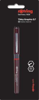Ручка роллер ROTRING Ручка капиллярная TIKKY GRAPHIC  0.7мм черные чернила блист.европод.
