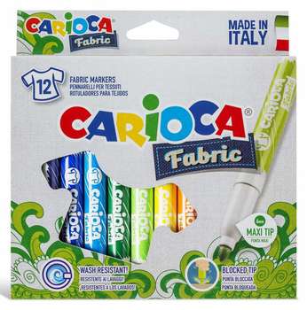 Carioca Фломастеры для ткани CROMATEX 40957 12цв. коробка с европодвесом