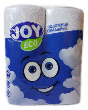 Полотенца бумажные JOY eco 2-хслойная 12м 50лист. белый