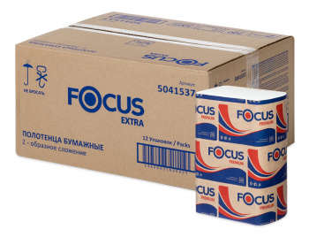 Полотенца бумажные FOCUS Extra 2-хслойная 200лист. белый