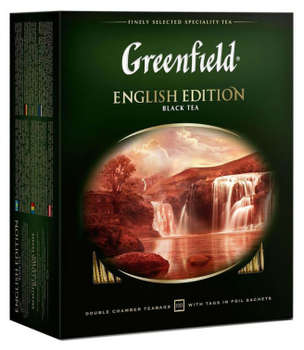 Чай Greenfield English Edition черный 100пак. карт/уп.