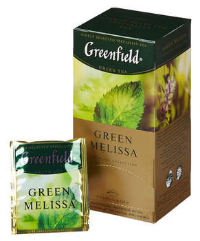 Чай Greenfield Green Melissa зеленый мелисса 25пак. карт/уп.