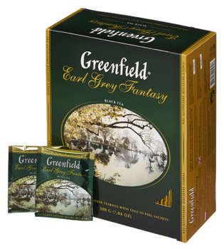 Чай Greenfield Earl Grey Fantasy черный 100пак. карт/уп.