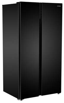 Холодильник HYUNDAI CS6503FV 2-хкамерн. черное стекло инвертер