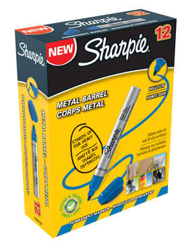 Маркер PAPER MATE Metal S0945730/12 Sharpie металический корпус синий