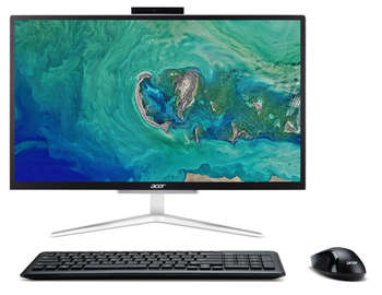 Моноблок Acer Aspire C22-820 21.5" Full HD Cel J4025D /4Gb/SSD128Gb/UHDG 600/Endless/GbitEth/WiFi/BT/65W/клавиатура/мышь/серебристый/черный 1920x1080