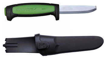Нож кухонный MORAKNIV Нож Safe Pro  стальной лезв.82мм прямая заточка черный/зеленый