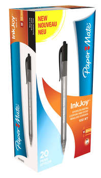 Ручка шариковая PAPER MATE Ручка шариков. InkJoy 100 RT  автоматическая сменный стержень треугол.