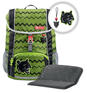 Школьный рюкзак STEP BY STEP Ранец детский Kid Wild Cat зеленый/черный 2 предмета