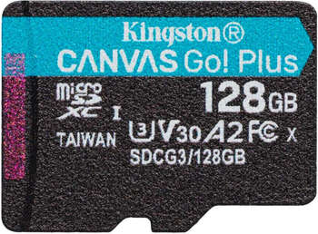 Карта памяти Kingston Флеш карта microSDXC 128GB SDCG3/128GBSP Canvas Go! Plus w/o adapter