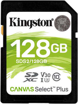 Карта памяти Kingston Флеш карта SDXC 128GB SDS2/128GB Canvas Select Plus w/o adapter