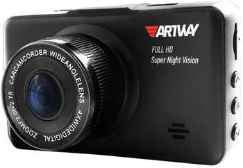 Автомобильный видеорегистратор Artway Видеорегистратор AV-396 Super Night Vision черный 2Mpix 1080x1920 1080i 170гр.