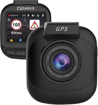 Автомобильный видеорегистратор CENMAX Видеорегистратор FHD-650 черный 1080x1920 1080p 140гр. GPS GP5168