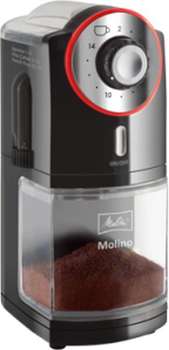 Кофемолка MELITTA Molino 100Вт сист.помол.:ротац.нож вместим.:200гр черный/красный 21295