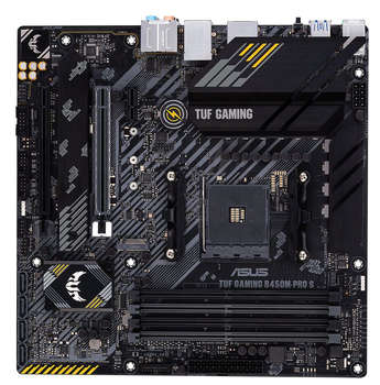 Материнская плата ASUS TUF GAMING B450M-PRO S Soc-AM4 AMD B450 4xDDR4 mATX AC`97 8ch 2.5Gg RAID+HDMI+DP