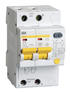 Автоматический выключатель IEK Выключатель автом. дифф. тока MAD10-2-006-C-010 АД12 6A тип C 4.5kA 10мА AC 2П 230В 3мод белый