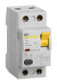 Автоматический выключатель IEK ВД1-63 MDV10-2-016-030 16A 30мА AC 2П 230В 2мод белый